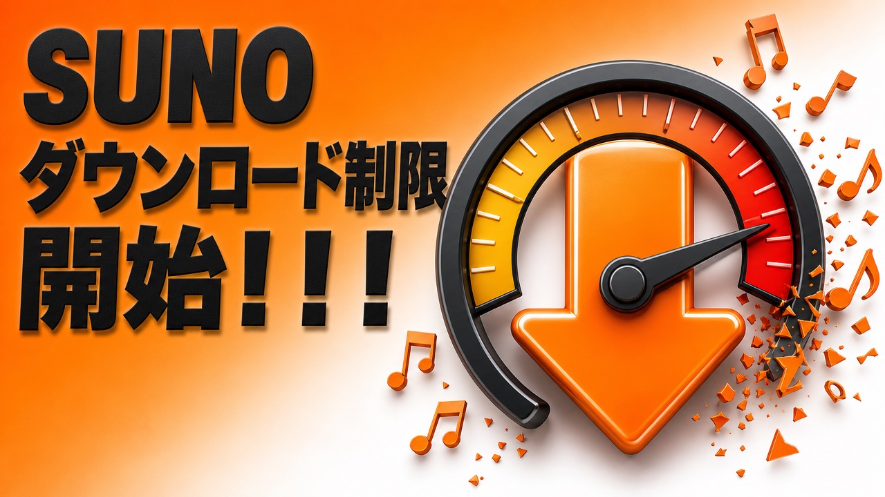 Sunoの「9月3日からのダウンロード回数制限」解説と、制限の回避方法について。